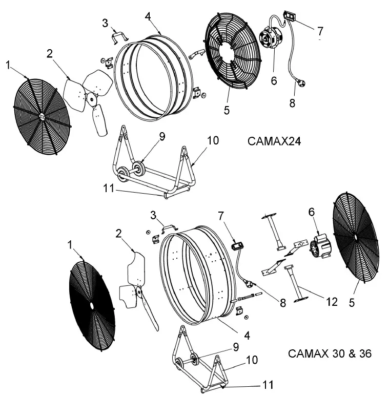 Clarke CAMAX24 36 Inch Drum-Fans (6)