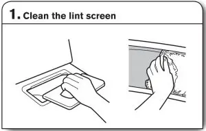 Clean the lint screen