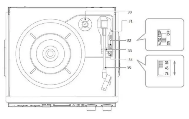 DENVER MRD-166 DAB-FM Radio Classical Turntable - Fig 1