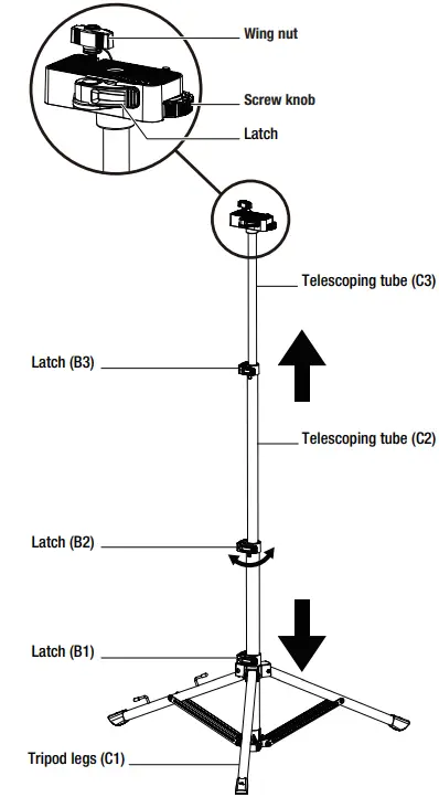 HUSKY K40366 Universal Telescoping Tripod 4