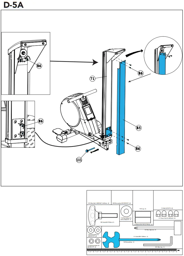 TUNTURI FitRow 50 Ergometer Pedal - Figure 10