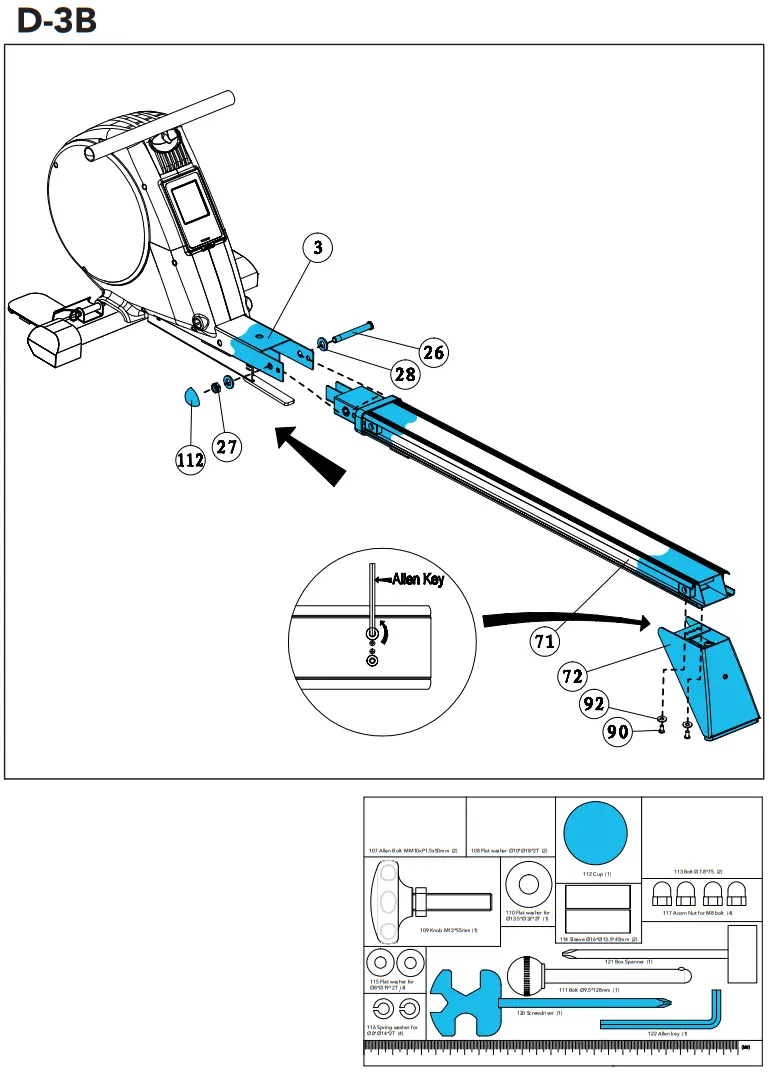 TUNTURI FitRow 50 Ergometer Pedal - Figure 7