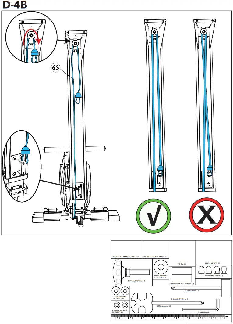 TUNTURI FitRow 50 Ergometer Pedal - Figure 9