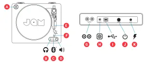 JAM TT400 HX Spun Out Bluetooth Turntable - FIGURE 2
