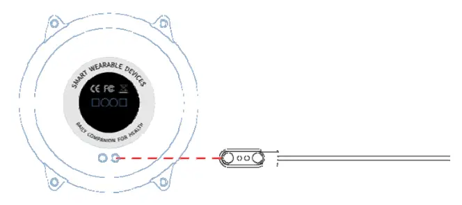 ZOSKVEE KW52 Smart Watch - Charging diagram