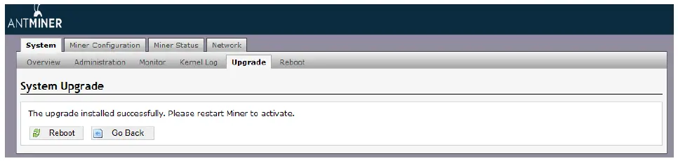 upgrading successfully