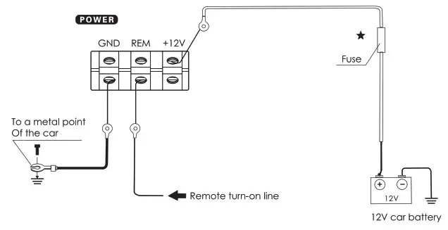 Nakamichi NBT 1006A 10 Inch Active Tunnel Tube- Power Connections