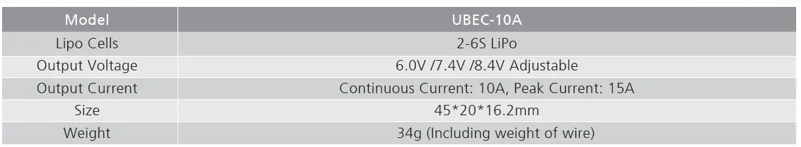 HOBBYWING 10A-UBEC External Switching Mode DC-DC Regulator-fig5