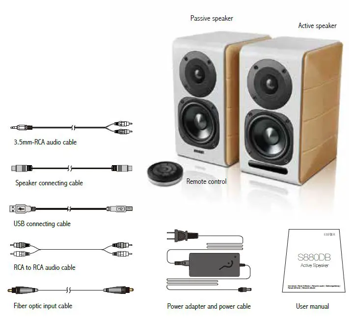 EDIFIER S880DB Bluetooth Optical Coaxial Active Speaker FIG1