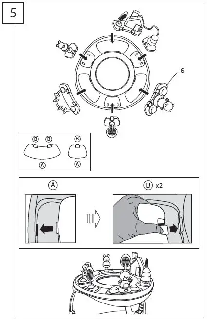 ingenuity 12903-MEES Spring and Sprout 2-in-1 Activity Jumper and Table First Forest-10