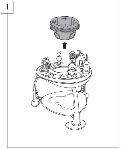 ingenuity 12903-MEES Spring and Sprout 2-in-1 Activity Jumper and Table First Forest-14