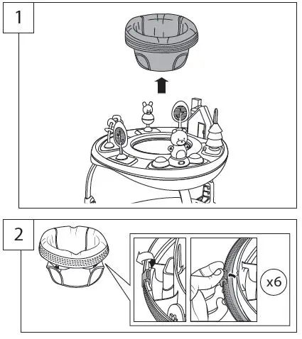 ingenuity 12903-MEES Spring and Sprout 2-in-1 Activity Jumper and Table First Forest-18