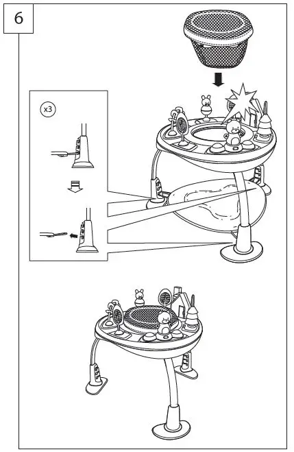ingenuity 12903-MEES Spring and Sprout 2-in-1 Activity Jumper and Table First Forest-20
