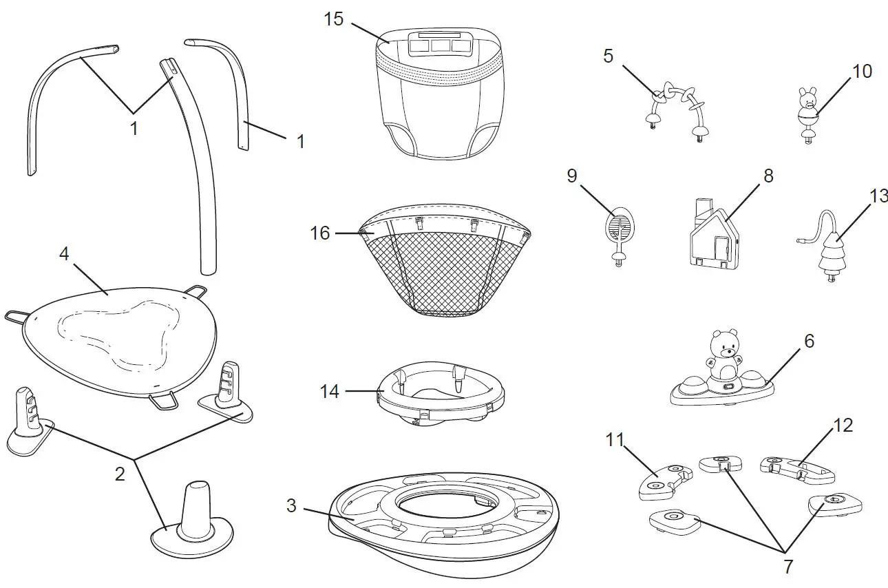 ingenuity 12903-MEES Spring and Sprout 2-in-1 Activity Jumper and Table First Forest-3