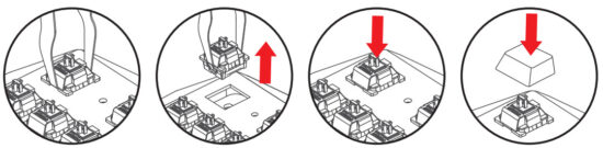 KLIM 20211122 Wireless Keyboard - Replacing the switches