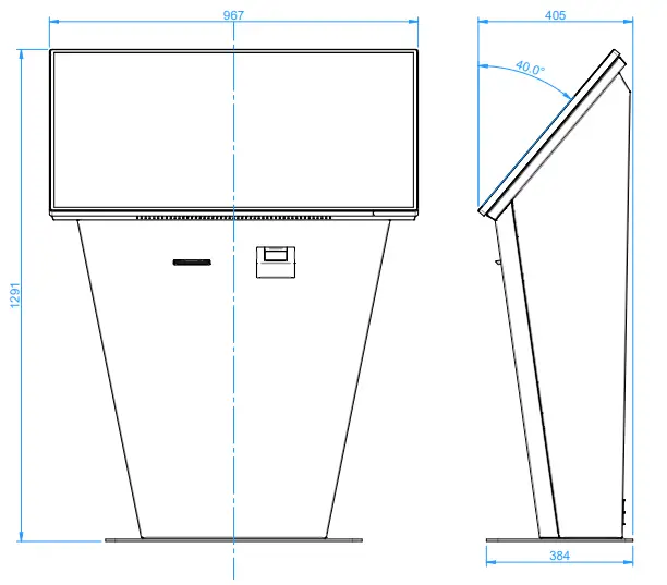 INTOUCH KIO430L SLIM 32 Inch Touch Screen Kiosk Landscape - SPECIFICATIONS