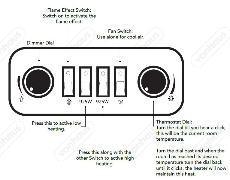 VonHaus-2514086-1850W-61CM-Black-Stove-Heater-3