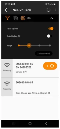 Installation of the device