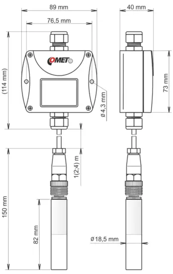 COMET T5140 CO2 Concentration Transmitter with 4 20 mA Output - fig7