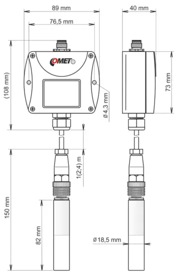 COMET T5140 CO2 Concentration Transmitter with 4 20 mA Output - fig8