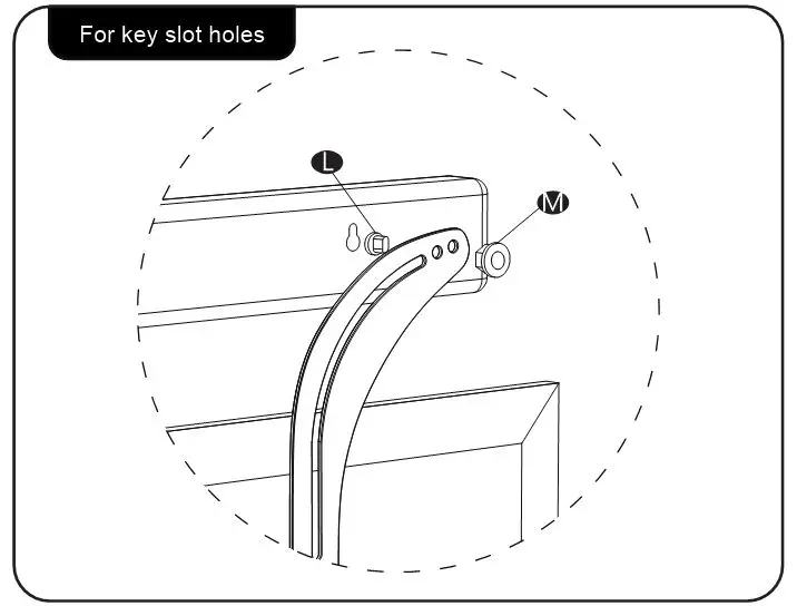WALI Universal Soundbar Mount - Select the correct Soundbar mounting bolts-For key slot holes