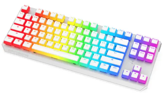 SPC GEAR GK630K Onyx White Tournament Kailh RGB Mechanical Gaming Keyboard