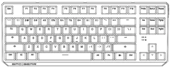 SPC GEAR GK630K Onyx White Tournament Kailh RGB Mechanical Gaming Keyboard - fig 9