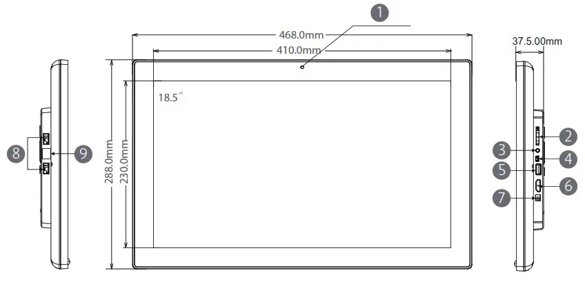 Idoc Holdings CUH02 Interactive Digital Signage - 18 5 Exterior Components 1