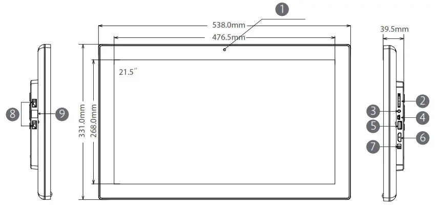 Idoc Holdings CUH02 Interactive Digital Signage - 21 5 Exterior Components 1