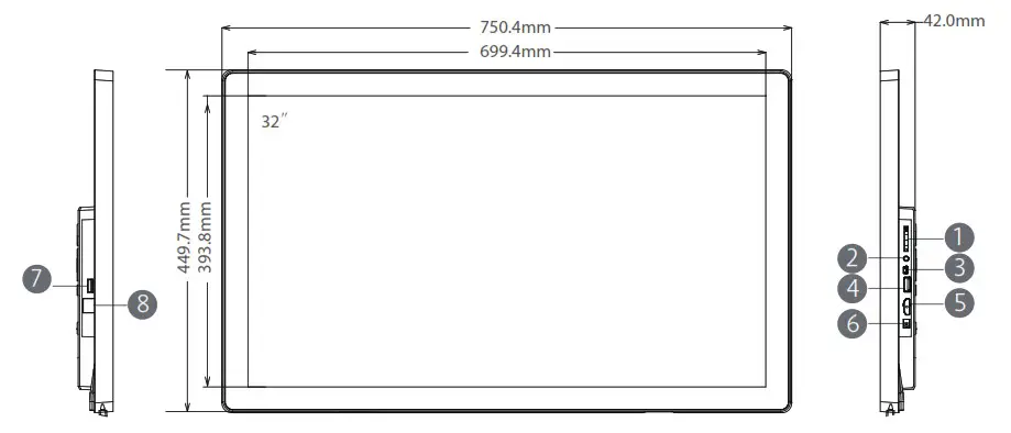 Idoc Holdings CUH02 Interactive Digital Signage - 32 Exterior Components 1