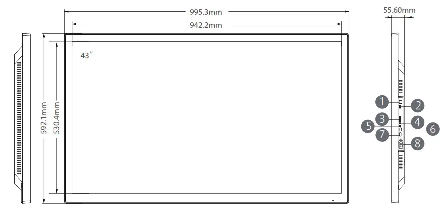 Idoc Holdings CUH02 Interactive Digital Signage - 43 Exterior Components 1