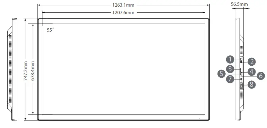 Idoc Holdings CUH02 Interactive Digital Signage - 55 Exterior Components 1