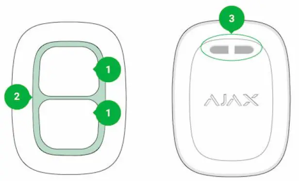 AJAX 23002 DoubleButton Wireless Panic Button-fig1