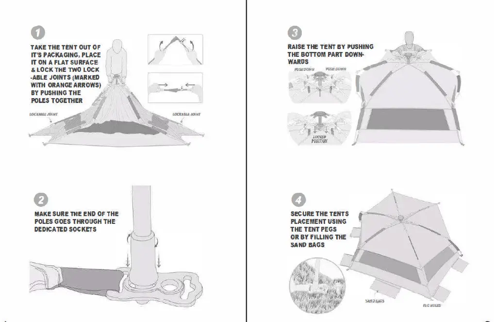 WhiteFang Deluxe XL Pop Up Beach Tent Sun Shade Shelter fig 1