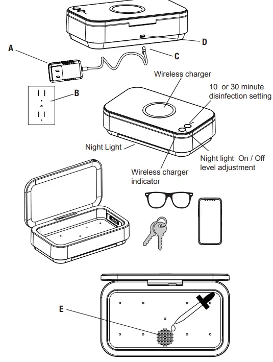 Ottlite-UV024WXM-Disinfecting-Phone-Case-Wireless-Charging-fig-1