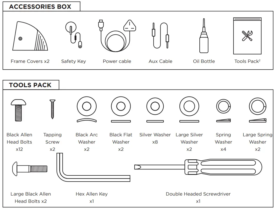 JLL S400 Folding Treadmill - ACCESSORIES BOX