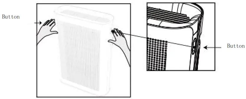 TCL Breeva Pro 700 Premium Air Purifier - buttons