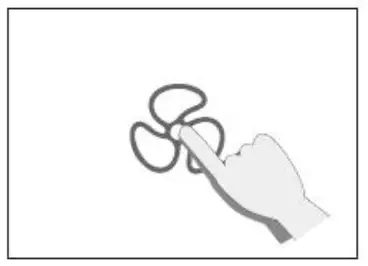 TCL Breeva Pro 700 Premium Air Purifier - fan button