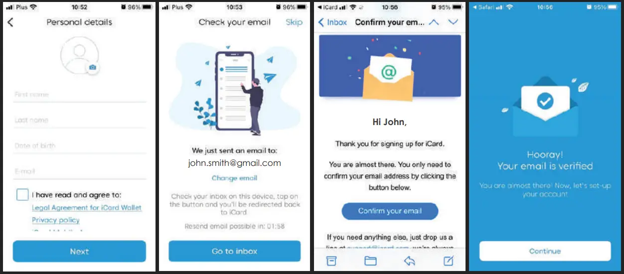 Complete the registration personal data and