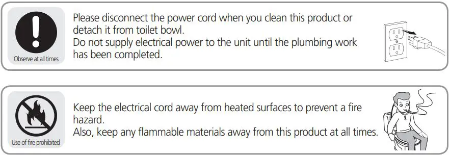 SmartBidet SB-3000 Electronic Bidet User Manual - IMPORTANT SAFEGUARDS