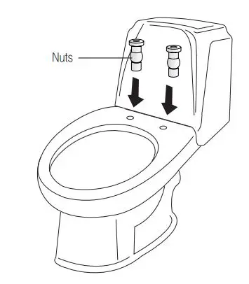 SmartBidet SB-3000 Electronic Bidet User Manual - Put the rubber nuts into the fixing