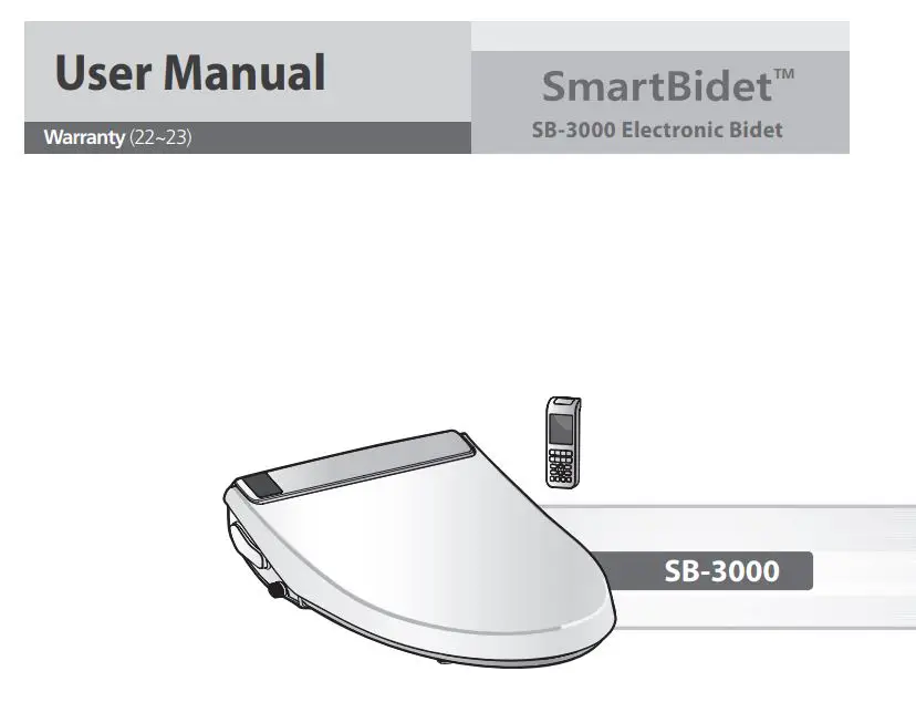 SmartBidet SB-3000 Electronic Bidet User Manual