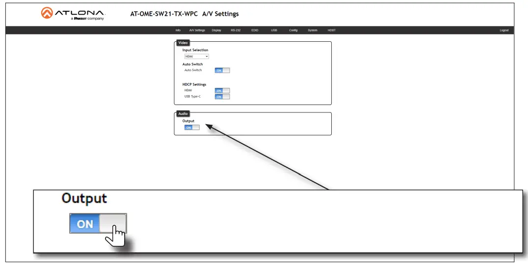 ATLONA AT OME SW21 TX WPC Wallplate HDBaseT Transmitter for HDMI and USB C with USB Hub - 18