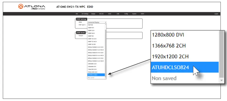 ATLONA AT OME SW21 TX WPC Wallplate HDBaseT Transmitter for HDMI and USB C with USB Hub - 23