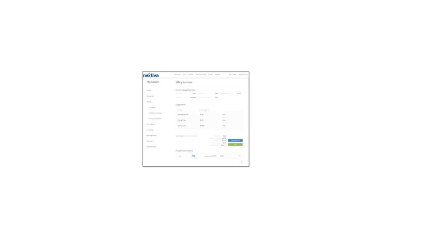 Viewing Your Billing Summary In Nextos