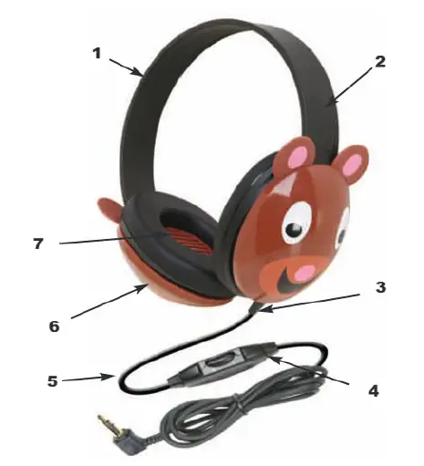 Califone-2810-TI-Kids-Stereo-and-PC-Headphones-Tiger-Design-1