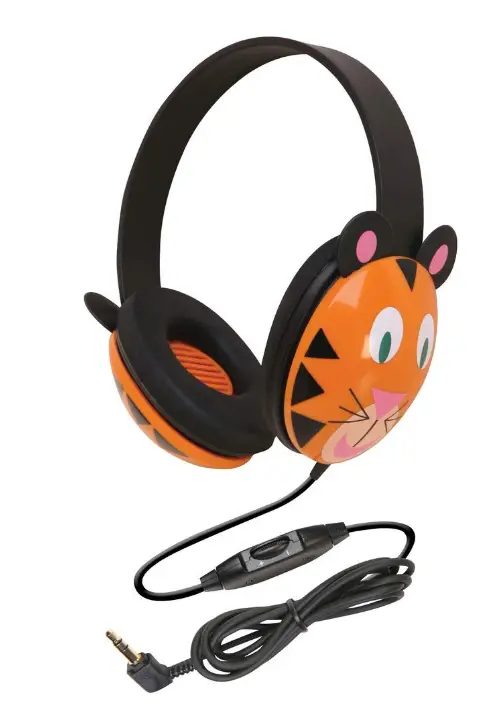 Califone-2810-TI-Kids-Stereo-and-PC-Headphones-Tiger-Design