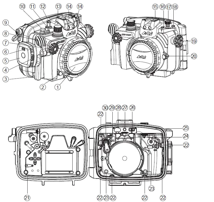 AOI UH-OM1 Underwater Housing for Olympus OM System OM-1 Camera 2