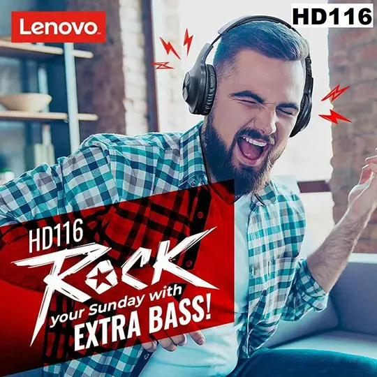 Lenovo HD116 Wireless Over Ear Headphone