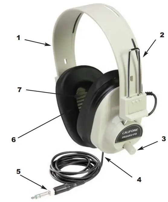 Califone-2924AVPV-Deluxe-Volume-Control-Mono-Headphones-fig-1